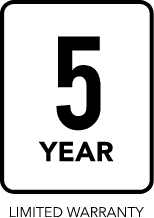 Load image into Gallery viewer, 5-year-limited-warranty_8d10f9f9-9fc5-4c9a-b877-b57eed0bc8b7