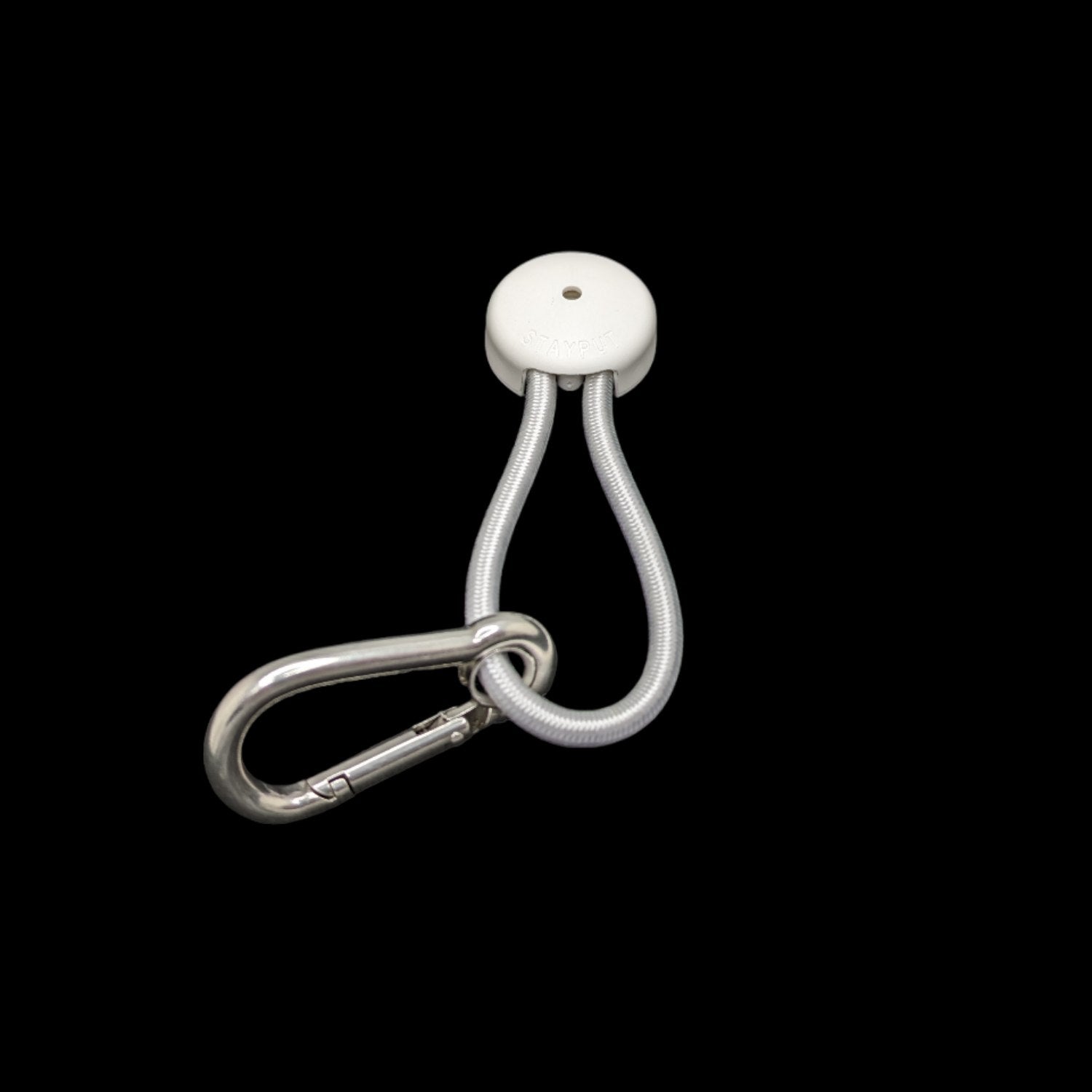 Stayput® Shock Cord Loop 70w White Nylon With Carabiner House Of