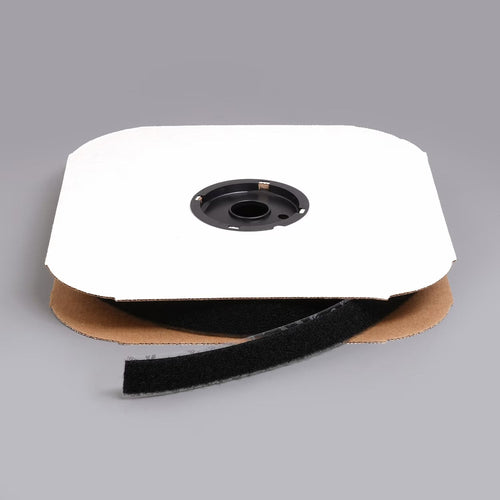 Velcro Loop Tape – 1” Black (Self-Adhesive)