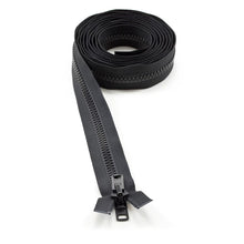Load image into Gallery viewer, YKK® Vislon® #10 Double Pull Zipper – Black 120”