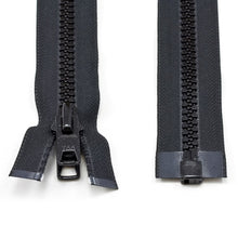Load image into Gallery viewer, YKK® Vislon® #10 Double Pull Zipper – Black 48”