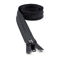 Load image into Gallery viewer, YKK® Vislon® #10 Double Pull Zipper – Black 60”