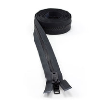 Load image into Gallery viewer, YKK® Vislon® #10 Double Pull Zipper – Black 78”