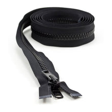 Load image into Gallery viewer, YKK® Vislon® #10 Double Pull Zipper – Black 90”