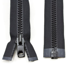 Load image into Gallery viewer, YKK® Vislon® #10 Double Pull Zipper – Black 90”