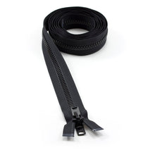 Load image into Gallery viewer, YKK® Vislon® #10 Double Pull Zipper – Black 96”