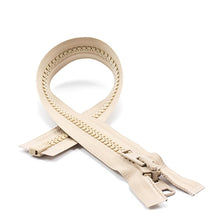 Load image into Gallery viewer, YKK® Vislon® #10 Double Pull Zipper – Light Beige 18”