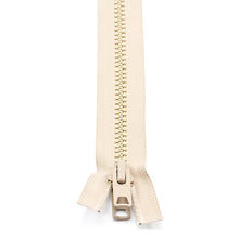 Load image into Gallery viewer, YKK® Vislon® #10 Double Pull Zipper – Light Beige 18”