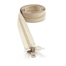 Load image into Gallery viewer, YKK® Vislon® #10 Double Pull Zipper – Light Beige 60”