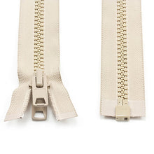 Load image into Gallery viewer, YKK® Vislon® #10 Double Pull Zipper – Light Beige 60”