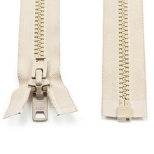 Load image into Gallery viewer, YKK® Vislon® #10 Double Pull Zipper – Light Beige 60”