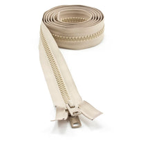 Load image into Gallery viewer, YKK® Vislon® #10 Double Pull Zipper – Light Beige 72”