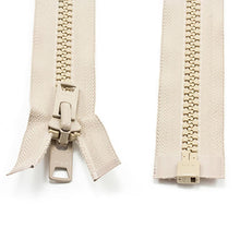 Load image into Gallery viewer, YKK® Vislon® #10 Double Pull Zipper – Light Beige 72”