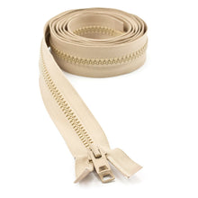 Load image into Gallery viewer, YKK® Vislon® #10 Double Pull Zipper – Light Beige 84”