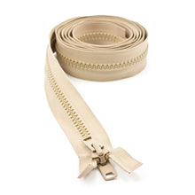 Load image into Gallery viewer, YKK® Vislon® #10 Double Pull Zipper – Light Beige 84”