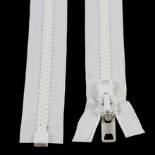 Load image into Gallery viewer, YKK® Vislon® #10 Double Pull Zipper – White 120”