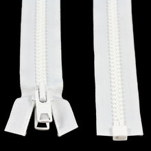 Load image into Gallery viewer, YKK® Vislon® #10 Double Pull Zipper – White 144”
