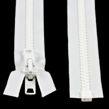 Load image into Gallery viewer, YKK® Vislon® #10 Double Pull Zipper – White 144”