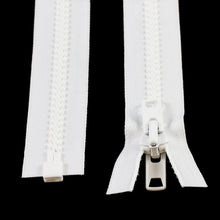 Load image into Gallery viewer, YKK® Vislon® #10 Double Pull Zipper – White 18”