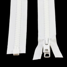 Load image into Gallery viewer, YKK® Vislon® #10 Double Pull Zipper – White 24”