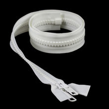 Load image into Gallery viewer, YKK® Vislon® #10 Double Pull Zipper – White 42”
