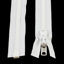 Load image into Gallery viewer, YKK® Vislon® #10 Double Pull Zipper – White 54”