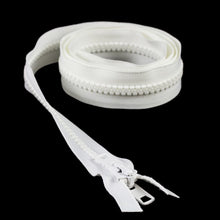 Load image into Gallery viewer, YKK® Vislon® #10 Double Pull Zipper – White 72”