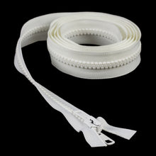Load image into Gallery viewer, YKK® Vislon® #10 Double Pull Zipper – White 84”