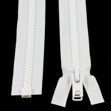 Load image into Gallery viewer, YKK® Vislon® #10 Double Pull Zipper – White 84”