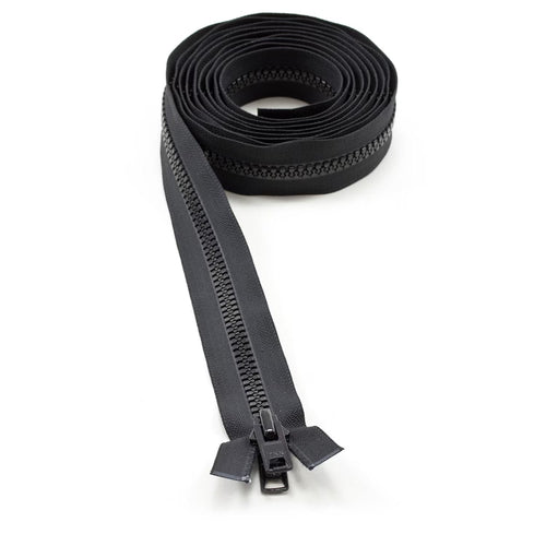 YKK® Vislon® #10 Double Pull Zipper – Black 120”