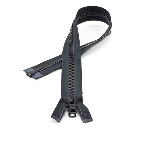 YKK® Vislon® #10 Double Pull Zipper – Black 24”