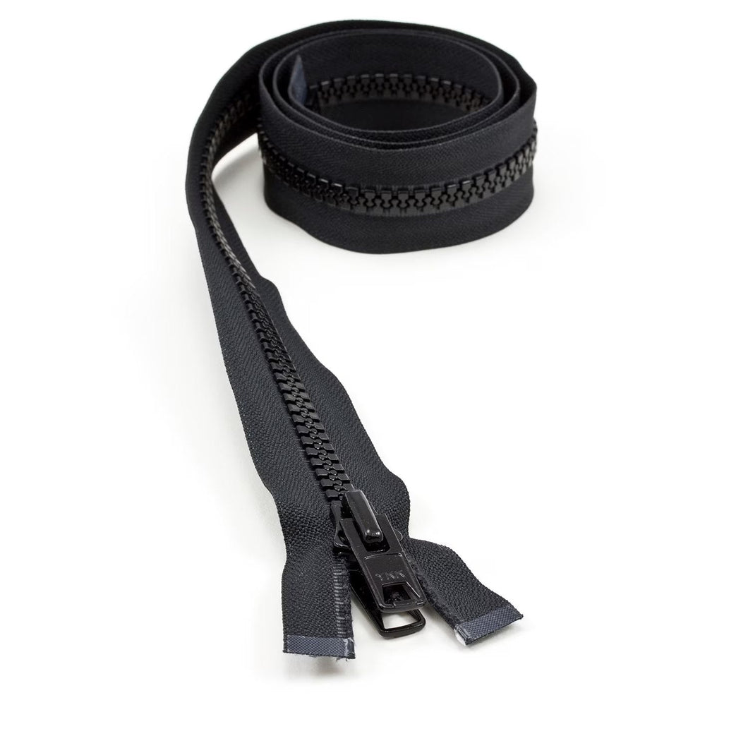YKK® Vislon® #10 Double Pull Zipper – Black 40”