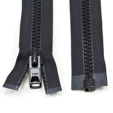 Load image into Gallery viewer, YKK® Vislon® #10 Double Pull Zipper – Black 40”
