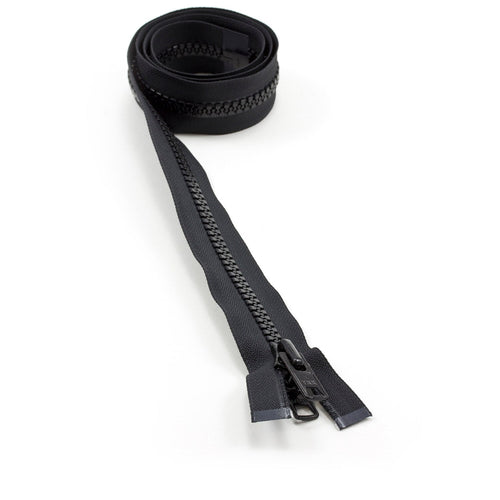YKK® Vislon® #10 Double Pull Zipper – Black 42”