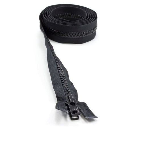 YKK® Vislon® #10 Double Pull Zipper – Black 72”