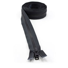 Load image into Gallery viewer, YKK® Vislon® #10 Double Pull Zipper – Black 78”
