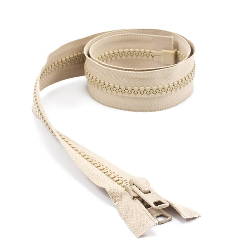 YKK® Vislon® #10 Double Pull Zipper – Light Beige 36”