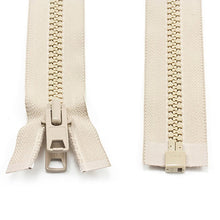 Load image into Gallery viewer, YKK® Vislon® #10 Double Pull Zipper – Light Beige 60”
