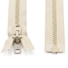 Load image into Gallery viewer, YKK® Vislon® #10 Double Pull Zipper – Light Beige 60”
