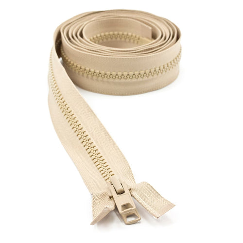 YKK® Vislon® #10 Double Pull Zipper – Light Beige 84”