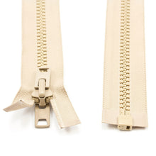 Load image into Gallery viewer, YKK® Vislon® #10 Double Pull Zipper – Light Beige 84”

