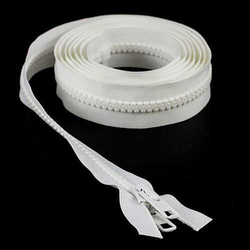 YKK® Vislon® #10 Double Pull Zipper – White 108”