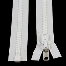 Load image into Gallery viewer, YKK® Vislon® #10 Double Pull Zipper – White 120”
