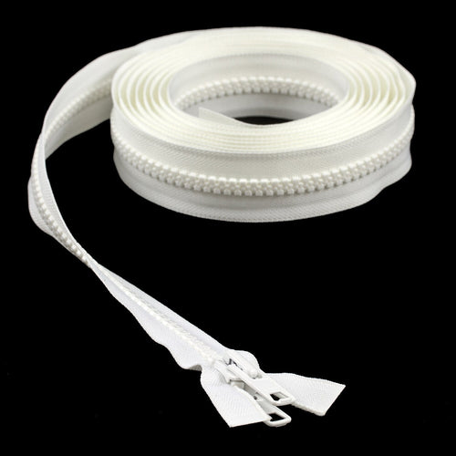 YKK® Vislon® #10 Double Pull Zipper – White 240”