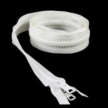 Load image into Gallery viewer, YKK® Vislon® #10 Double Pull Zipper – White 54”
