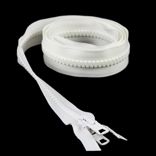 YKK® Vislon® #10 Double Pull Zipper – White 54”