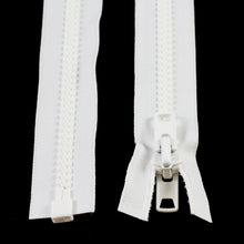 Load image into Gallery viewer, YKK® Vislon® #10 Double Pull Zipper – White 60”
