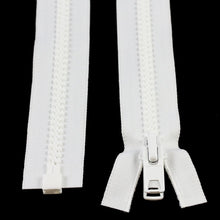 Load image into Gallery viewer, YKK® Vislon® #10 Double Pull Zipper – White 90”
